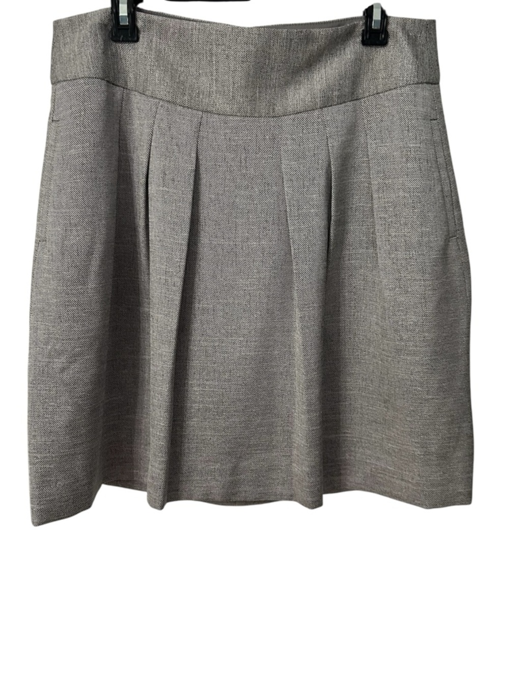 The Limited Pleated A-Line Skirt NWT Neutral Gray Career Academia Size Large